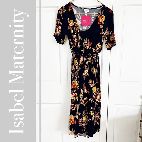 NEW Isabel Maternity Floral Knee-length Dress - Picture 1 of 7